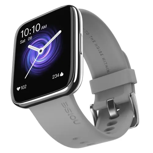 Noise ColorFit Ultra 2 with 1.78" (4.52cm) AMOLED Display, Best-in-Class Resolution, Premium Stainless Steel Body, 60+ Sports Modes, 100+ Watch Faces, IP68 Waterproof (Silver Grey), OneSize