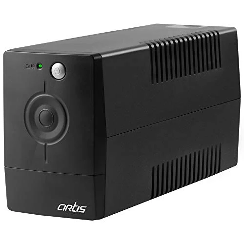 Artis PS-600VA 600VA Line Interactive UPS for Personal Computers, Desktop PCs, Laptops, Routers, Networking Devices and Gaming Consoles