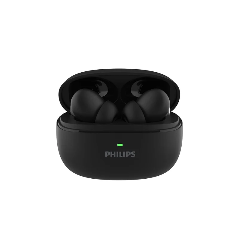 Philips TAT1150BK/94 Premium Wireless Earbuds with ANC, Quad Mic ENC, Up to 55 Hr Playtime,13mm Neodymium Drivers,Multipoint, ergonomically Designed,IPX5 Water Resistance,Fast Charging