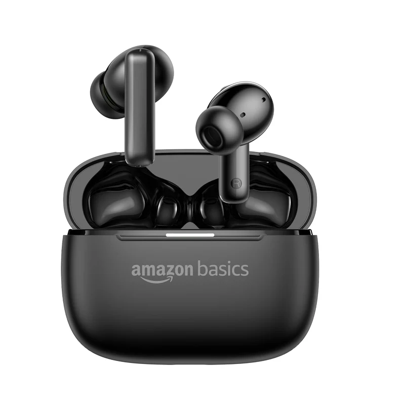 Amazon Basics Pro Series ANC Wireless in Ear Earbuds, Bluetooth 6.0 TWS Earphones with Mic, Active Noise Cancellation, 4 Mics ENC, 55H Playtime, Smart Touch Control, IPX4 Water Resistant