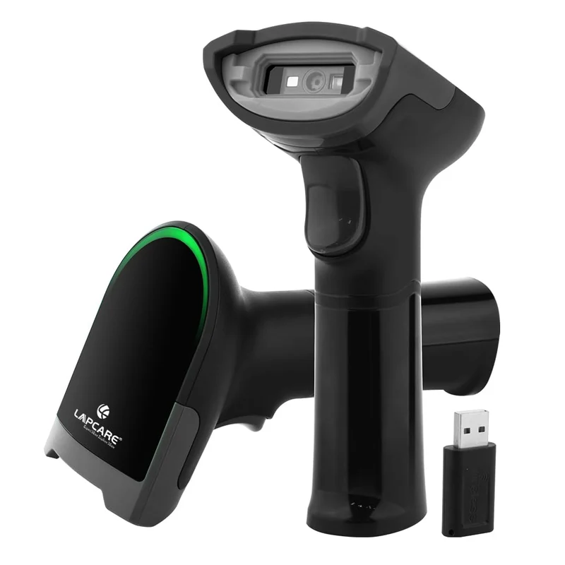 LAPCARE 2D Wireless 2.4G+ Bluetooth Barcode Scanner (Without Dongle)