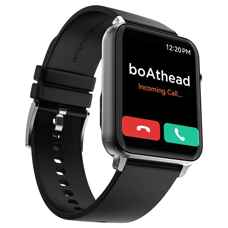 Boat Wave Call Smart Watch for Men & Women, Bluetooth Calling, 1.69" (4.2 cm) Display w/ 550 NITS, 150+ Watch Faces, Multi-Sport Modes,HR,SpO2, IP68 (Bold Black)