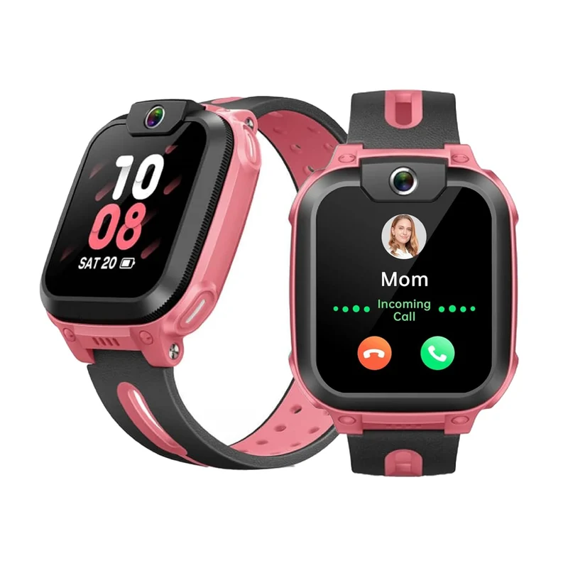 imoo Phone Watch Z1 – Smart Watch with GPS Tracker, 4G Video & Voice Calls, Advanced Parental Controls, Durable Quality with IPX8 Water Resistance, SOS, for Kids (Grapefruit Red)