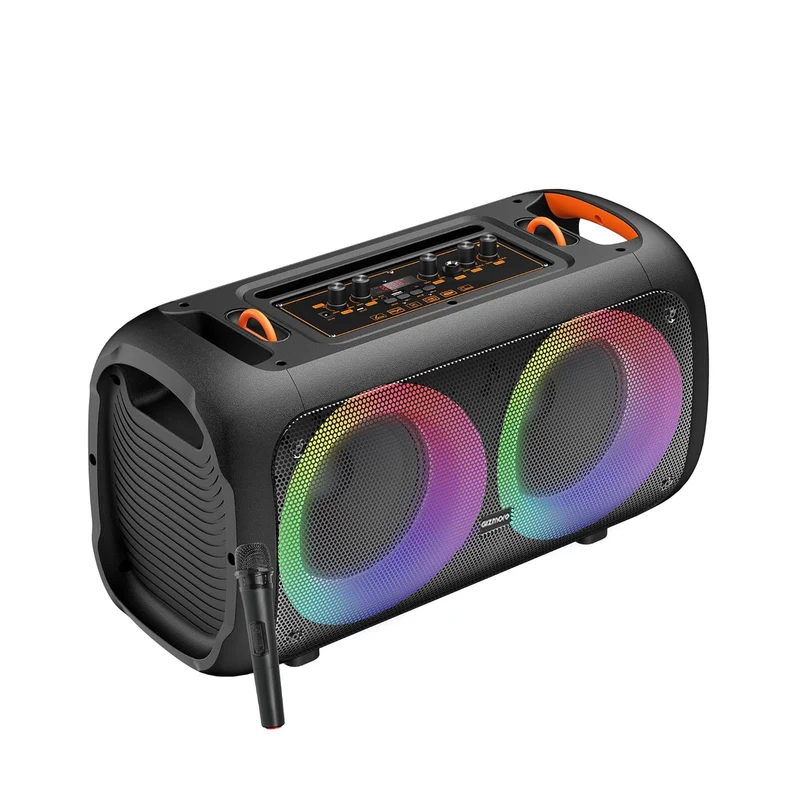 GIZMORE Trolley Speaker T3000 Drumm 60 W Bluetooth Portable Party Speaker Up to 4 hrs Playtime with Digital LED Display, RGB Lights, Multi Connectivity USB, FM, AUX, SD Card and Wireless MIC