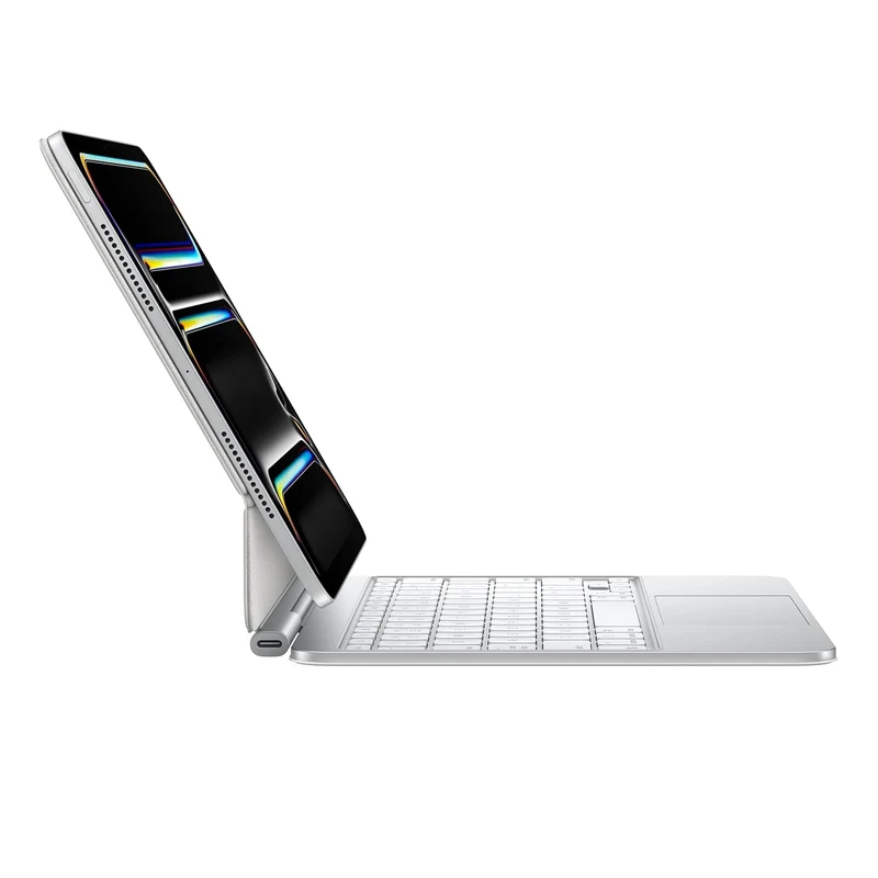 Apple iPad Magic Keyboard Case for iPad Pro 11″ (M4), Great Typing Experience, Built-in trackpad, Function Row, US English — White (‎MWR03HN/A)