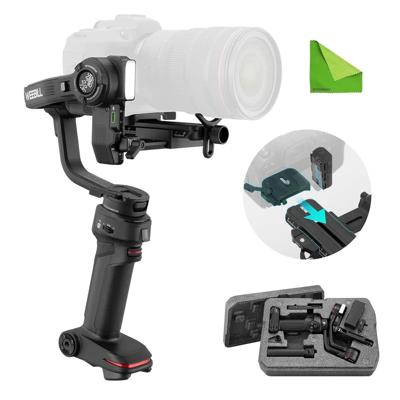 ZHIYUN Weebill 3 Camera Gimbal Stabilizer for DSLR Camera & Mirrorless Camera, Black