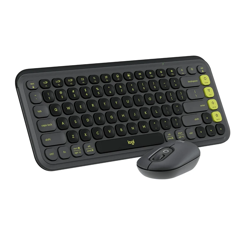 Logitech POP ICON Combo, Bluetooth Keyboard and Mouse Combo, Comfortable Typing, programmable Keys and Buttons, Quiet clicks, Easy-Switch up to 3 Devices