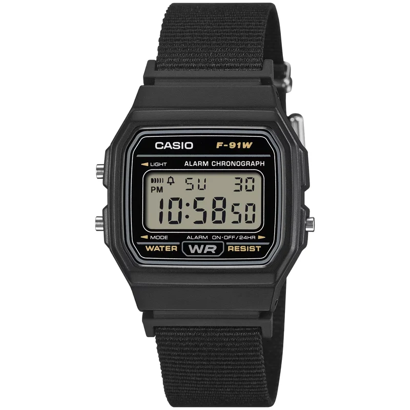 Montre Casio Mixte F-91WF-1A Quartz Digitale Noir