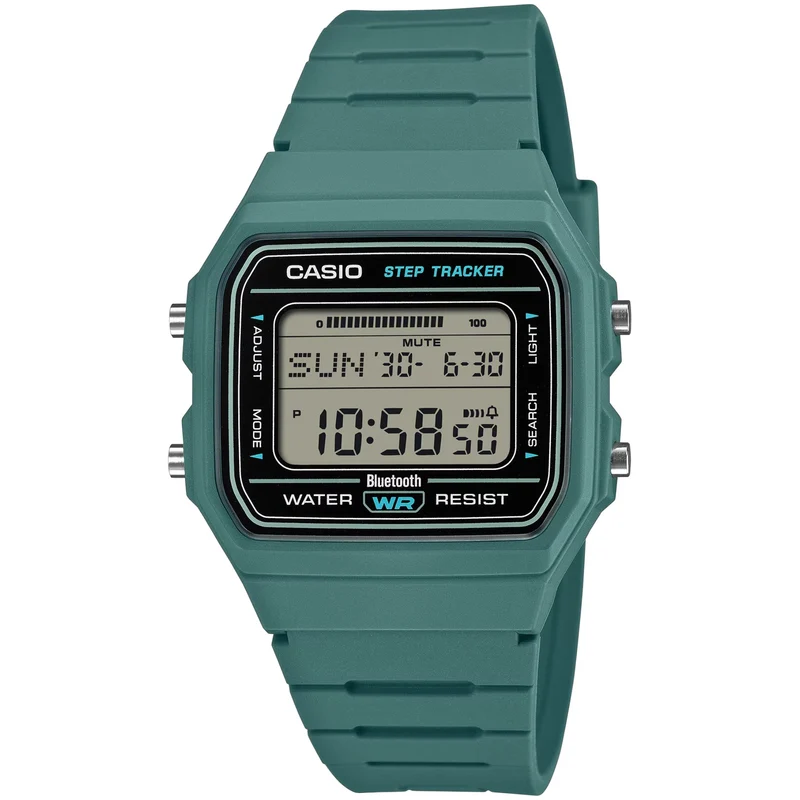 Montre Casio Digitale F-B100W-3A Vert Mixte Bluetooth