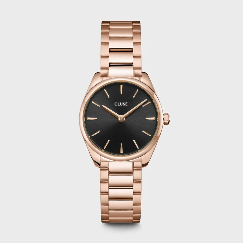 Cluse - Montre Féroce Mini Noire & Rose Gold