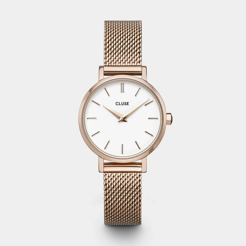Cluse - Montre Boho Chic Petite Mesh Rose