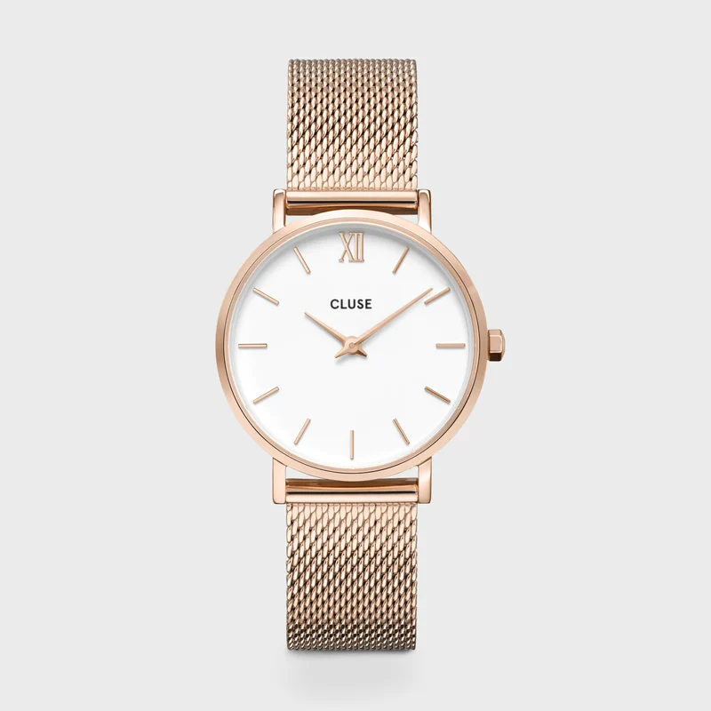 Cluse - Montre Minuit Mesh Rose Gold