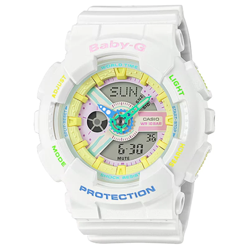 Montre Casio Baby-G BA-110TM-7A Femme Blanc Multicolore
