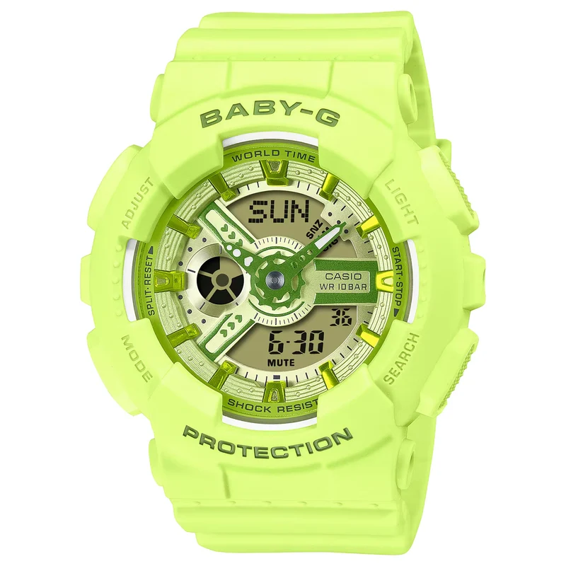 Montre Casio Baby-G BA-110YK-3A Femme Vert Fluo