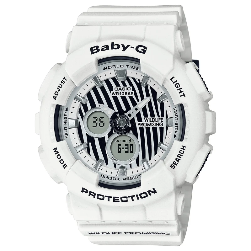 Montre Casio Baby-G BA-120WLP-7A Femme Blanc Wildlife Promising