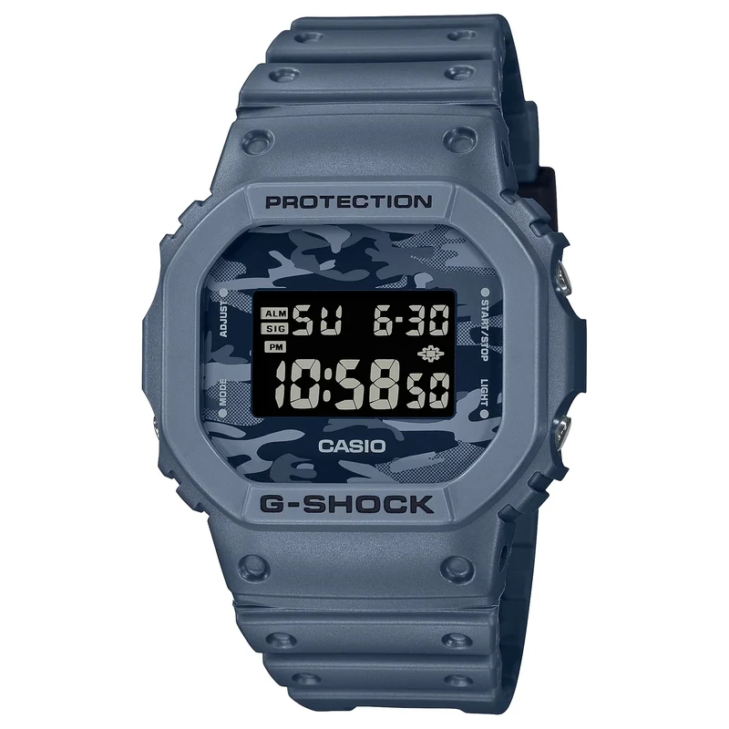 Montre Casio G-Shock DW-5600CA-2 Homme Bleu Camouflage
