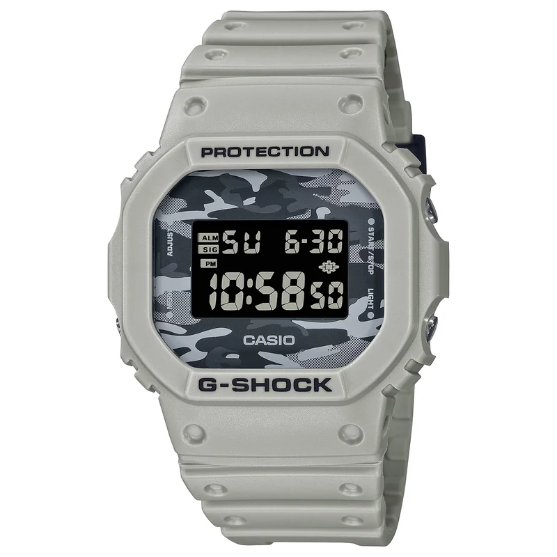 Montre Casio G-Shock DW-5600CA-8 Homme Gris Camouflage