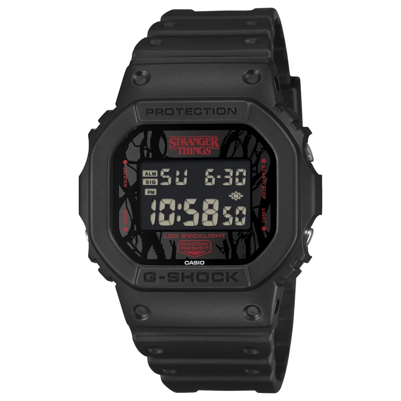 Montre Casio G-Shock DW-5600STT-1 Homme Noir Stranger Things