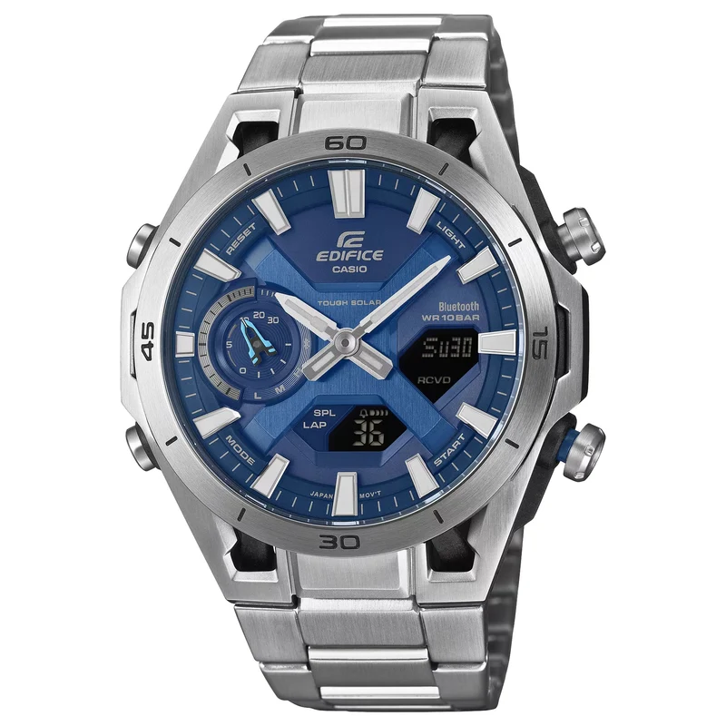 Montre Casio Edifice ECB-2300D-2A Homme Argenté Bleu