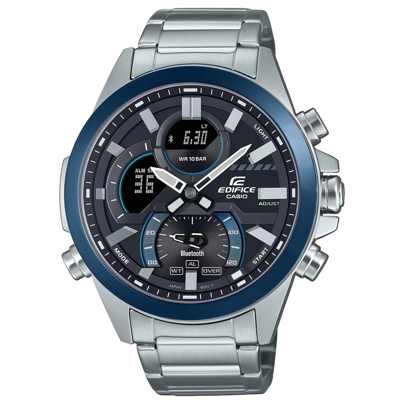 Montre Casio Edifice ECB-30DB-1A Homme Argenté Bleu
