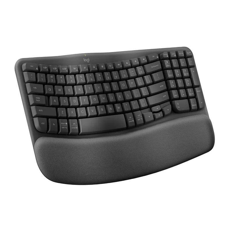 Logitech Wave Keys Wireless Ergonomic Keyboard with Cushioned Palm Rest, Comfortable Natural Typing, Easy-Switch, Bluetooth, Logi Bolt Receiver, for Multi-OS, Windows/Mac (BRAND NEW/SEALED)