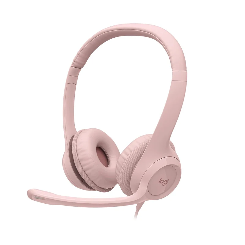 Logitech H390 Wired Headset for PC/Laptop, Stereo Headphones with Noise Cancelling Microphone, USB-A, in-Line Controls, Works with Chromebook