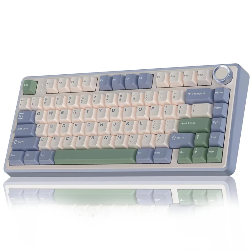 Aula F75 75% Wireless Mechanical Keyboard | Hot Swappable | Pre-lubed Linear Switches | RGB Backlit | 2.4GHz/Type-C/Bluetooth Gaming Keyboard