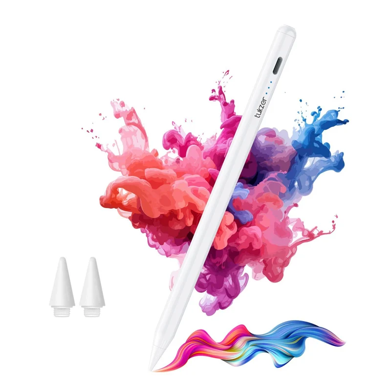 Tukzer Active 2nd Gen Stylus Pen iPad Pencil | Palm Rejection, Tilt Sensor, High Precision| for only iPad 2018 Onwards iPad(6/7/8/9/10) Air(3/4/5) Pro