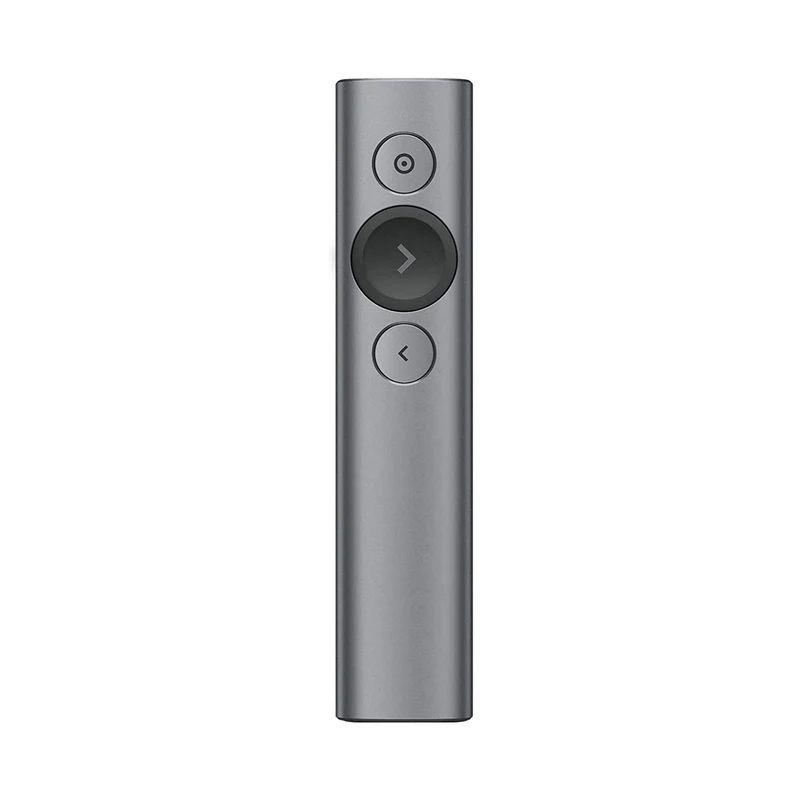 Logitech Spotlight Presentation Remote - Universal Wireless Presentation Clicker with Laser Pointer, Advanced Digital Highlighting, Bluetooth, 30 m Range and Quick Charging - Slate