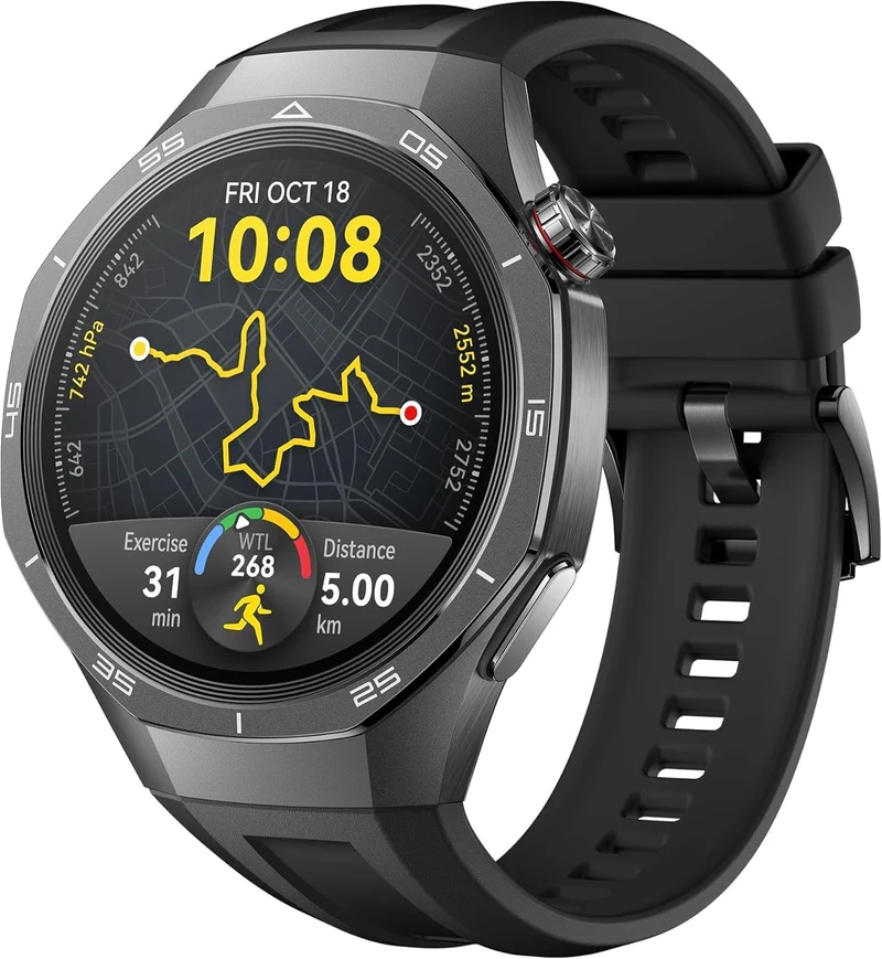 HUAWEI Watch GT 5 Pro 46 mm Smartwatch, Sharp-Edged Design, up to 14 Days Battery Life, Pro-Level Sports Watch, Health Tracking, Compatible with iOS and Android, Black