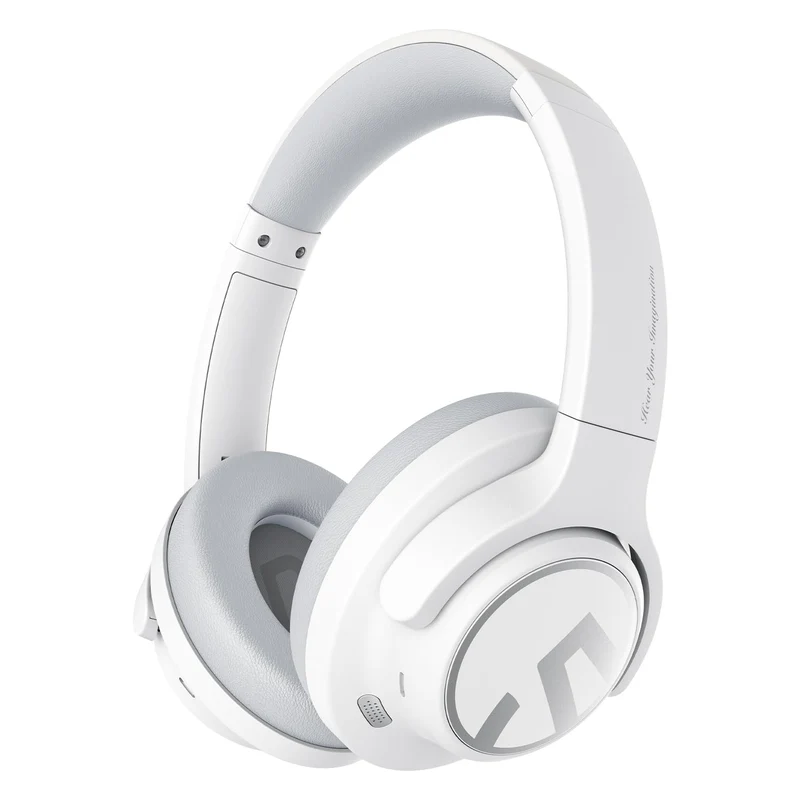 SoundPEATS Space Hybrid Active Noise Cancelling Headphones, Wireless Over Ear Bluetooth Headset, 123H Playtime, Hi-Res Audio Wired, APP Custom EQ, Deep Bass, Comfort Ear Cups, for Home Office Travel