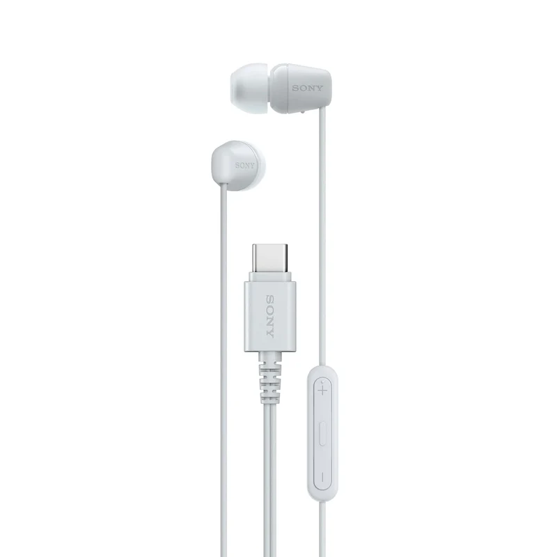Sony IER-EX15C Wired in Ear Type C Headphones, in-Line Remote for Volume & Mute Function with Mic, Tangle Free Serration Wire, Compatible with USB-C Devices, High Sound Quality