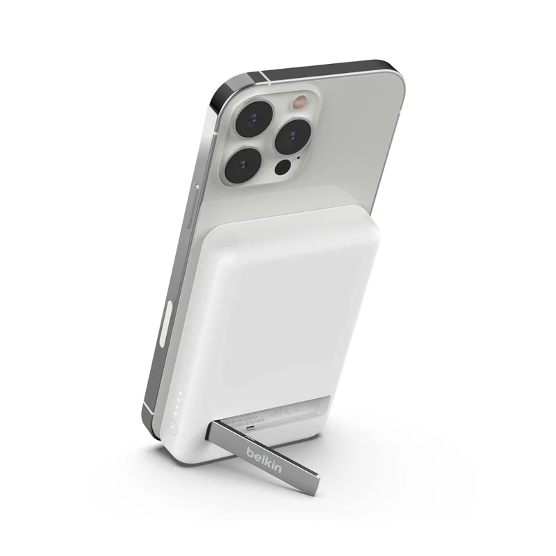 Belkin 5000 mAh Magsafe Wireless Power Bank | 7.5W Wireless Fast Charging | Compatible w/iPhone 17, Air, Pro, ProMax, AirPods, Google Pixel 10, etc. | 2 Years Warranty | White