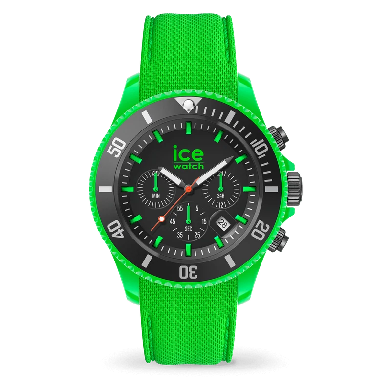 Ice Chrono - Montre Silicone Vert Neon Large