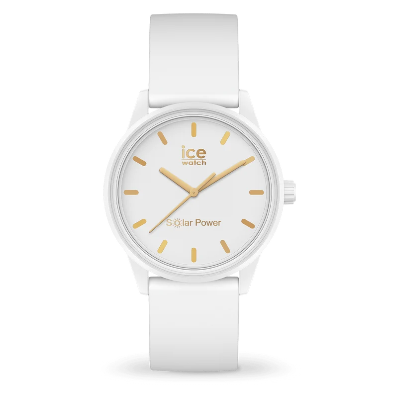 Ice Watch - Montre Blanche Doré Solar Power Small