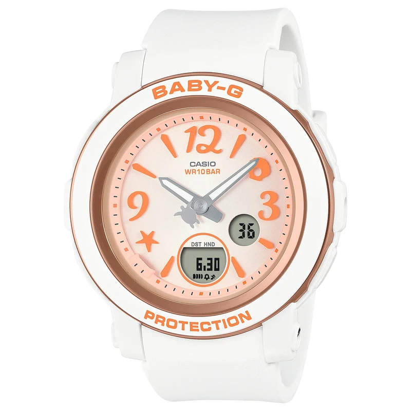 Montre Casio Baby-G BGA-290US-4A Femme Blanc Orange