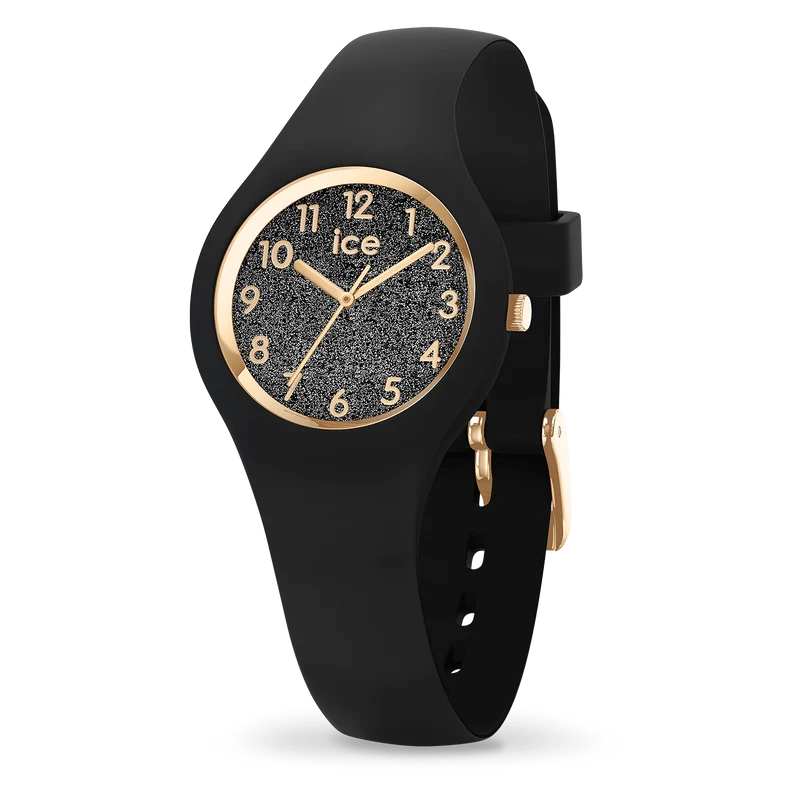 Ice Watch - Montre Silicone Noir & Doré Pailleté XS