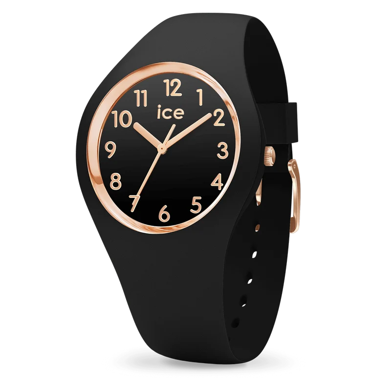 Ice Watch - Montre Silicone Noir & Rose Doré Small