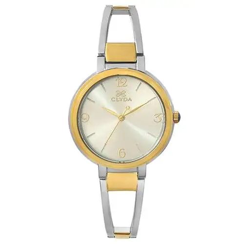 Clyda - Montre Acier & Dorée Analogique