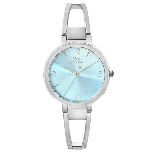Clyda - Montre Acier & Cadran Bleu Analogique