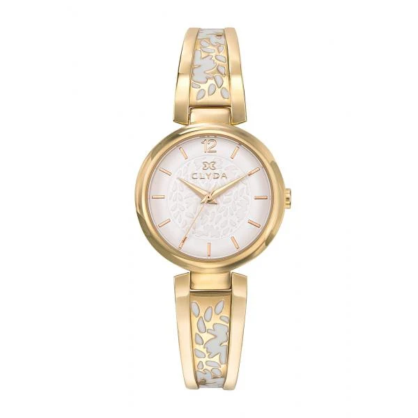 Clyda - Montre Monceau Dorée & Blanche