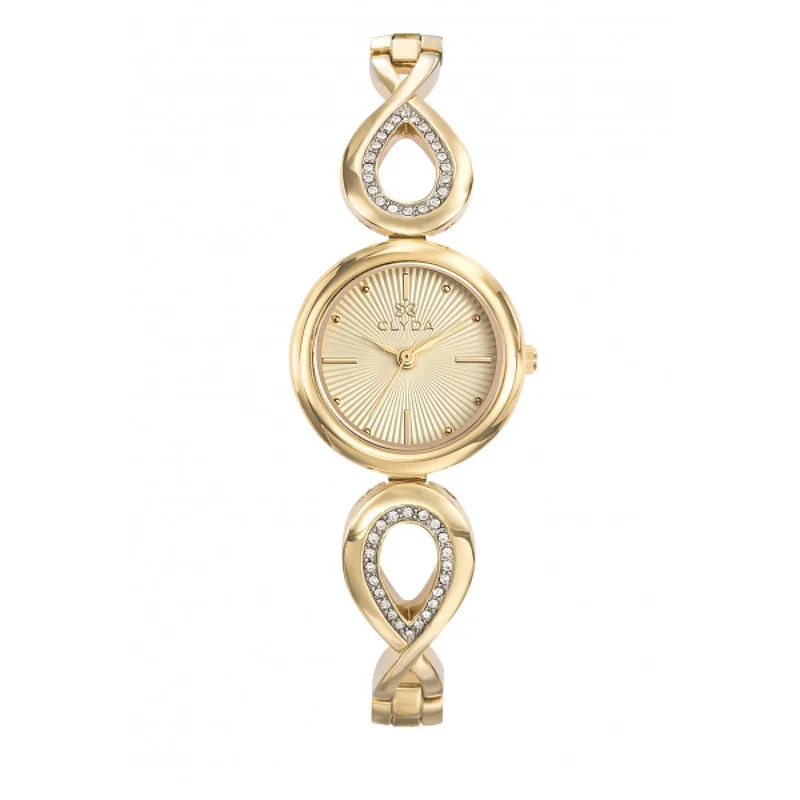 Clyda - Montre Élysée Dorée & Strass