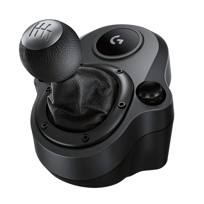 Logitech G Driving Force Racing Wheels Shifter for G29, G920 & G923, 6 Speed, Push Down Reverse Gear, Steel and Leather Construction for PC - Black