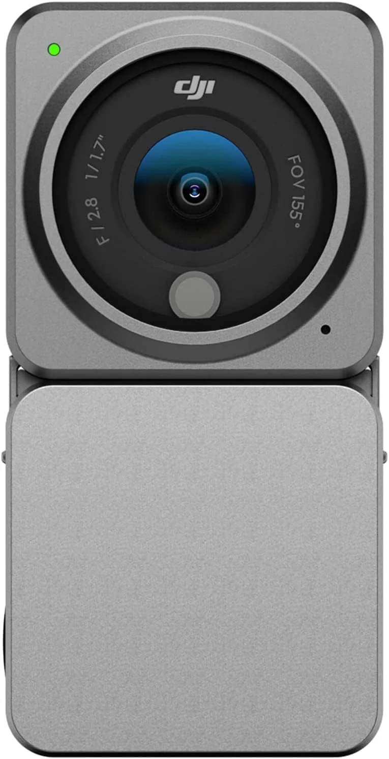DJI Action 2 Power Combo (128GB) Action Camera with Extended Battery Module, 155° FOV, Magnetic Attachments, Stabilization Technology, Waterproof Camera Ideal