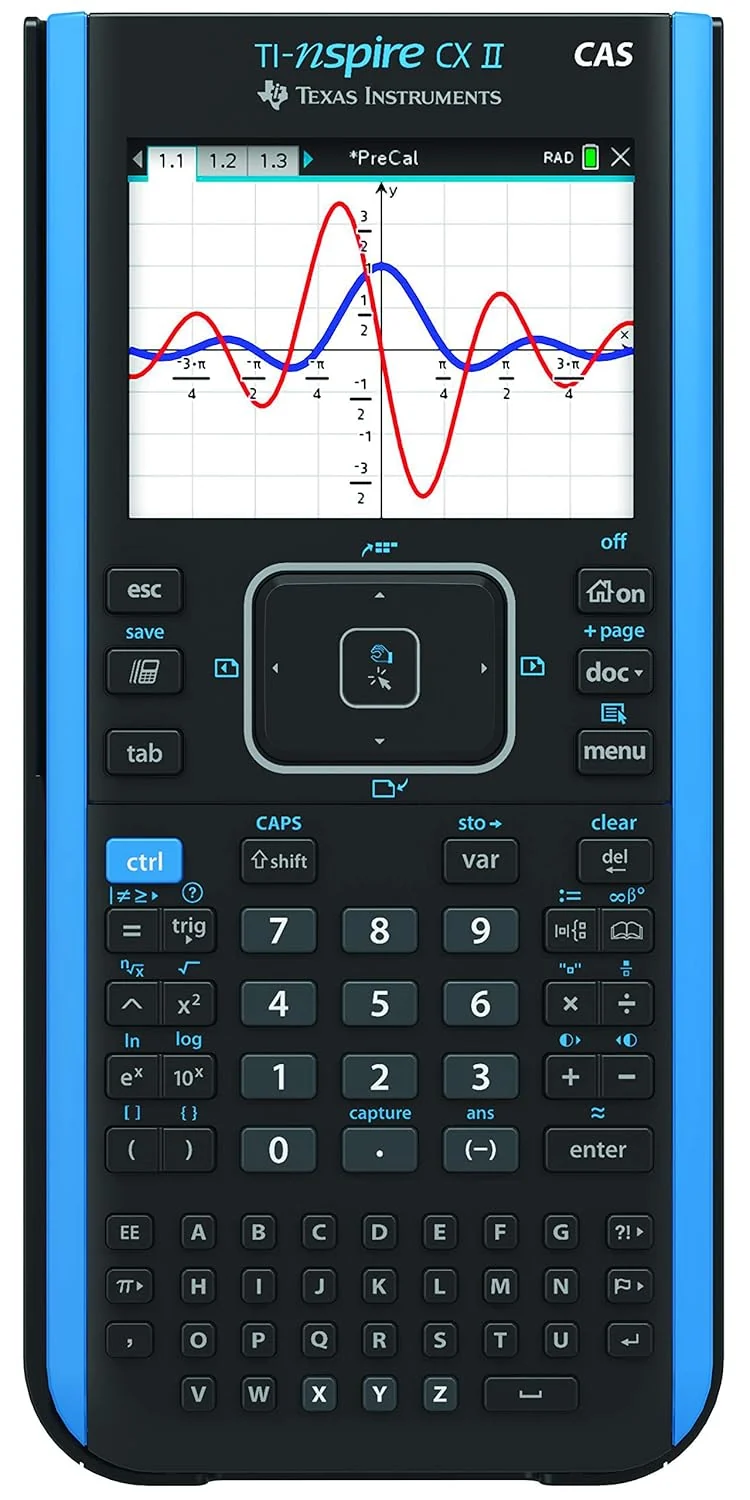 Texas Instruments TI-Nspire CX II CAS Graphing Calculator, Black