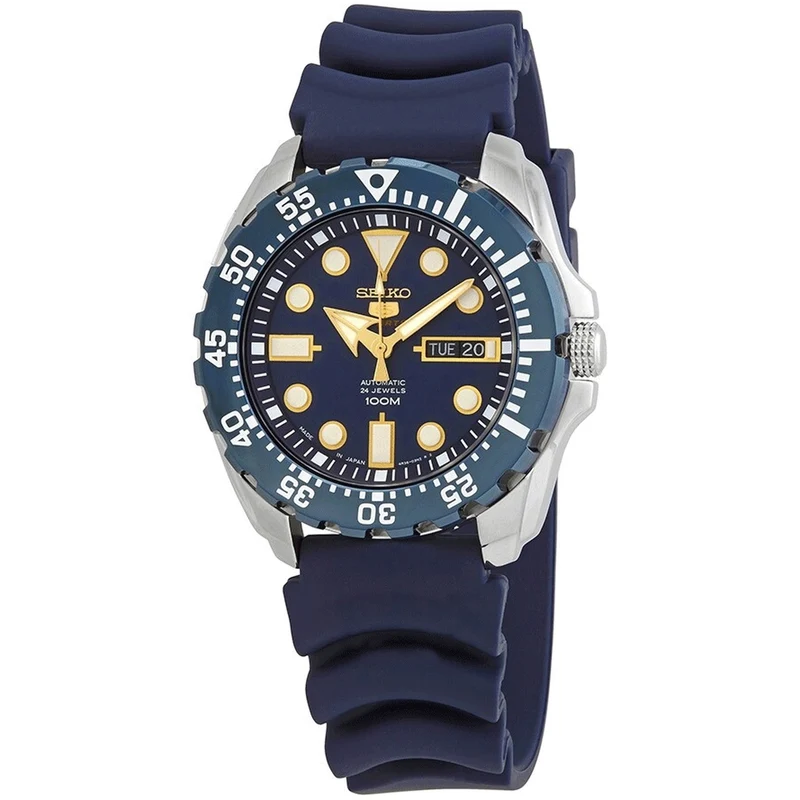 Montre Seiko 5 Sports Automatique Homme SRP605J2 Bleu Bracelet Caoutchouc
