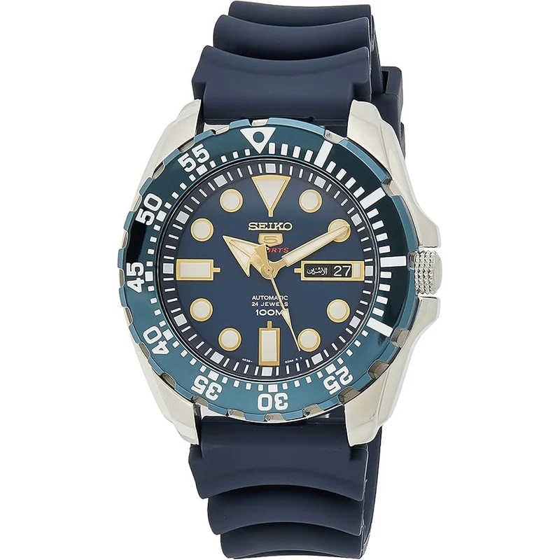 Montre Seiko 5 Sports Automatique Homme SRP605K2 Bleu Bracelet Caoutchouc