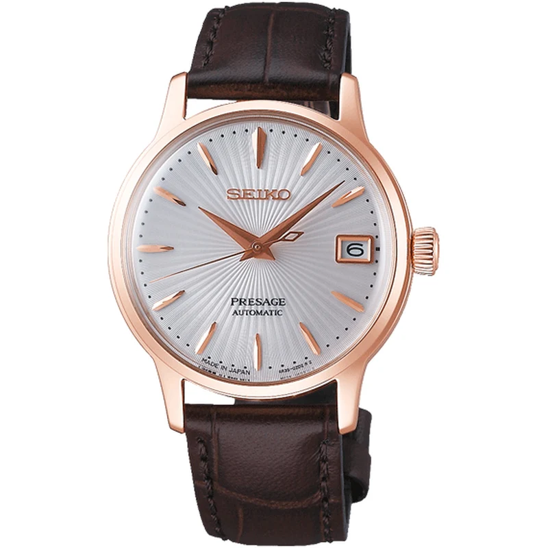 Montre Seiko Presage Cocktail Automatique Femme SRP852J1 Or Rose Bellini