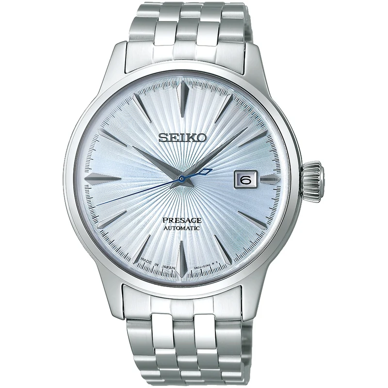 Montre Seiko Presage Cocktail Automatique Homme SRPE19J1 Bleu Clair