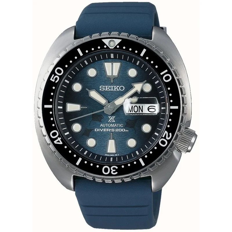Montre Seiko Prospex Automatique Homme SRPF77K1 King Turtle Bleu Édition Save The Ocean